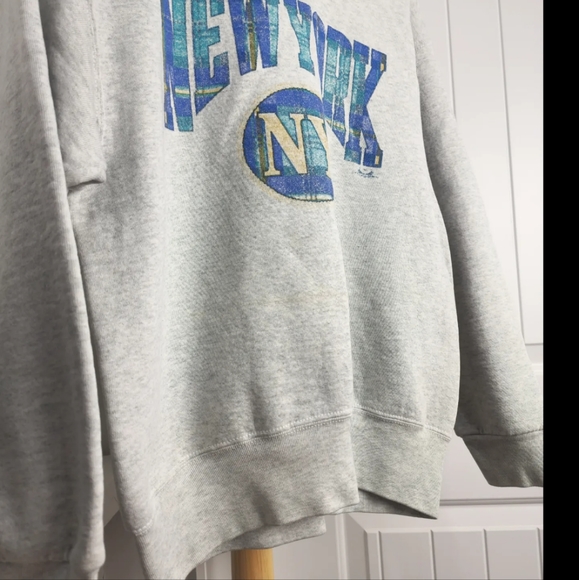 Vintage NYC New York Sweatshirt Pullover Crewneck 90s 1992 Gray Mens M* - Picture 5 of 9